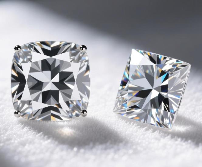 墊形切工（Cushion Cut）和公主方切工（Princess Cut）鑽石對比